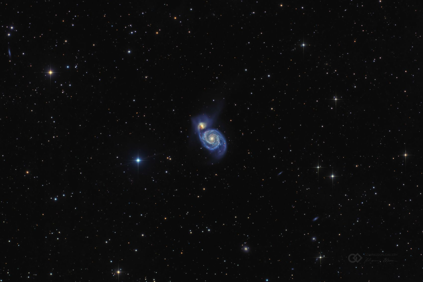 Photo of M51 (Whirlpool Galaxy), Constellation Canes Venatici
